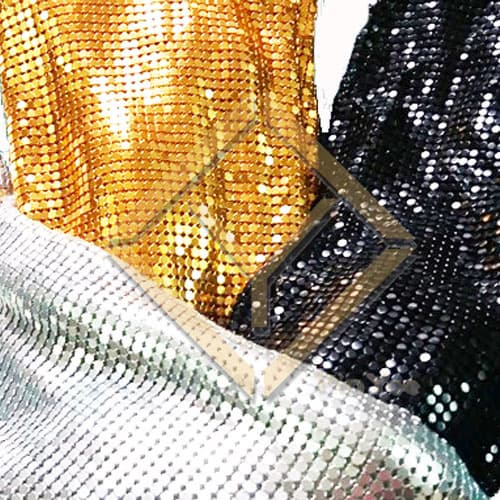 Interior space dividers drapery metallic sequin fabric mesh